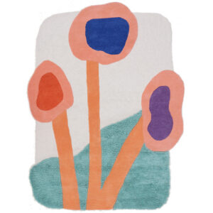Trumpo Plauko Kilimas Poppy