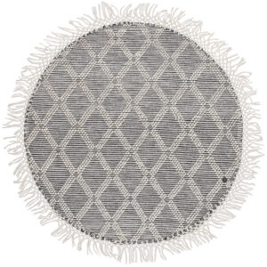 Apvalus Plokščio Pynimo Kilimas Macrame Natural