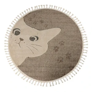Apvalus Vaikiškas Kilimas Funny Cat