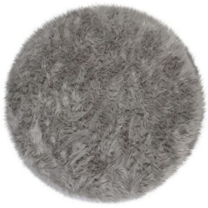 Apvalus Ilgo Plauko Kilimas Sheepskin