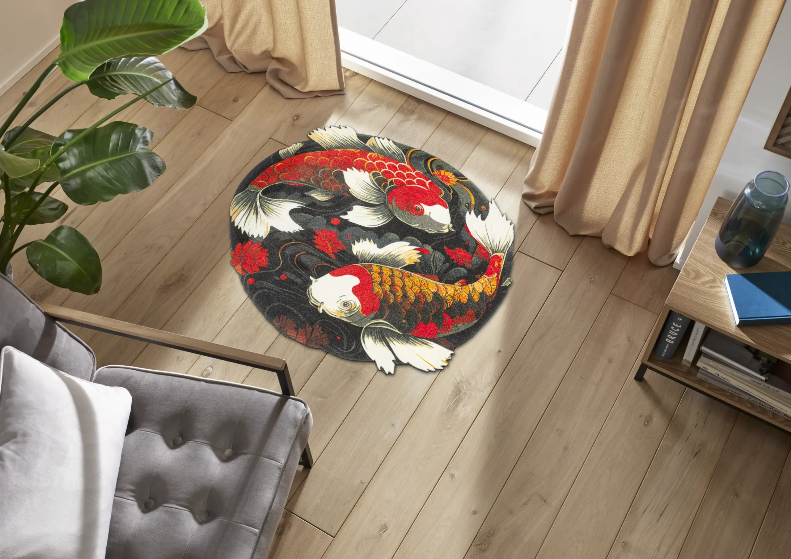 Dekoratyvinis kilimėlis Koi Couple - Image 2