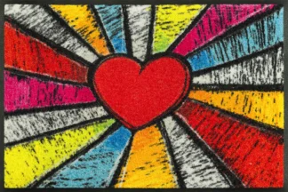 Durų kilimėlis Pop Art Heart